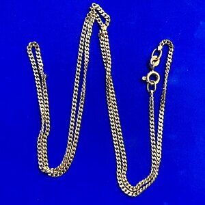 COPY - Italian made 18-inch curb chain of 14K white gold